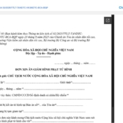 MẪU ĐƠN XIN ÂN GIẢM HÌNH PHẠT TỬ HÌNH