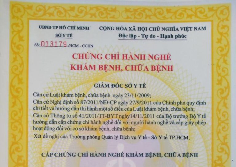 Điều kiện và thủ tục cấp chứng chỉ hành nghề khám chữa bệnh