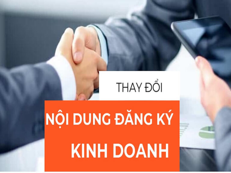 Dịch vụ thay đổi đăng ký kinh doanh nhanh trọn gói giá rẻ