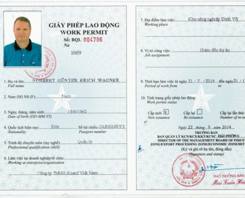 Thủ tục xin giấy phép cho người lao động nước ngoài ở Việt Nam