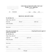 MẪU TRÍCH LỤC GHI CHÚ LY HÔN BẢN ĐIỆN TỬ