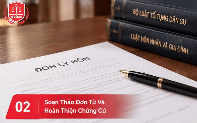 Bước 2: Soạn thảo đơn từ và hoàn thiện chứng cứ