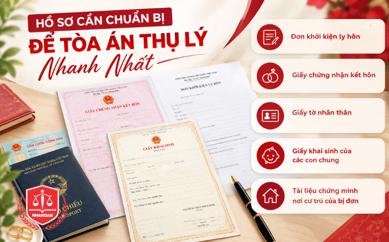 Hồ sơ cần chuẩn bị để tòa án thụ lý ly hôn đơn phương nhanh nhất