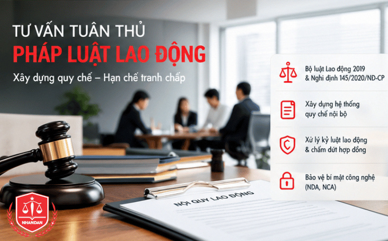 Dịch Vụ Thuê Luật Sư Doanh Nghiệp Tại Hà Nội Uy Tín 3 Tư vấn tuân thủ pháp luật lao động theo Bộ luật Lao động 2019 và Nghị định 145/2020/NĐ-CP nhằm bảo vệ tài sản vô hình và ổn định vận hành