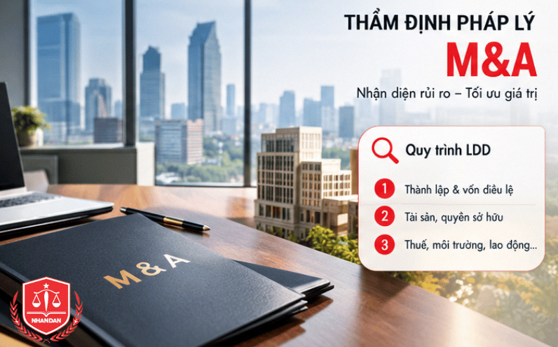 Dịch Vụ Thuê Luật Sư Doanh Nghiệp Tại Hà Nội Uy Tín 4 Thẩm định pháp lý M&A – Nhận diện toàn diện rủi ro và tối ưu hóa giá trị giao dịch cho doanh nghiệp.