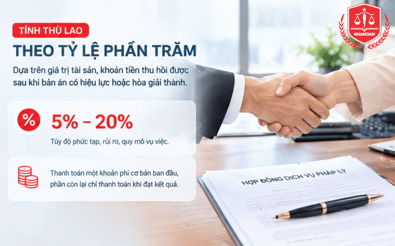 Phương thức tính phí theo tỷ lệ phần trăm