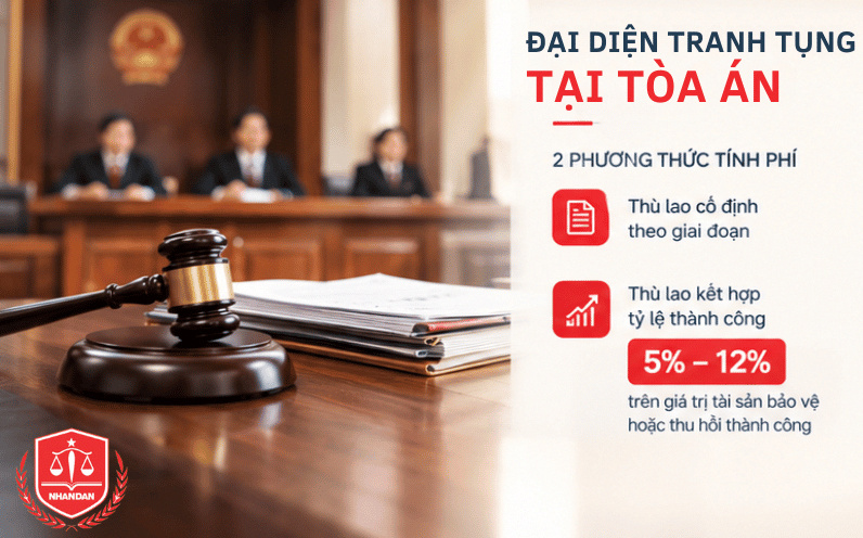 Dịch Vụ Thuê Luật Sư Tranh Chấp Đất Đai Tại Hà Nội Uy Tín 5 Phương thức tính phí thuê luật sư đại diện tranh tụng vụ án đất đai tại Tòa án.