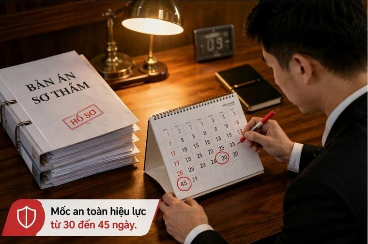 Bản Án Hoặc Quyết Định Ly Hôn Có Hiệu Lực Khi Nào Theo Luật? 4 Mốc an toàn tuyệt đối để xác định bản án sơ thẩm có hiệu lực thường từ 30 đến 45 ngày.