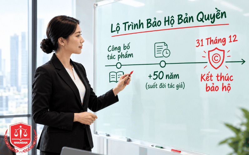Bản Quyền Tác Giả Có Thời Hạn Bao Lâu Theo Luật Hiện Hành? 6 Thời hạn bảo hộ quyền tác giả chấm dứt vào 24 giờ 00 ngày 31 tháng 12 của năm kết thúc.(Ảnh minh họa)