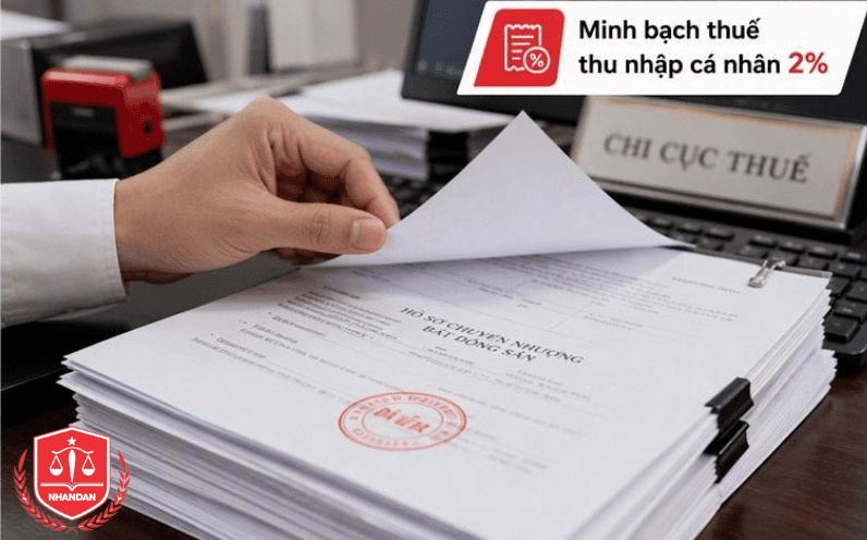 Cơ quan thuế áp dụng mức thuế thu nhập cá nhân 2% trên giá trị chuyển nhượng theo đúng quy định pháp luật.(Ảnh mang tính chất minh họa)
