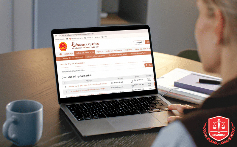 Đăng ký quyền tác giả website nhanh chóng tiện lợi qua Cổng dịch vụ công.