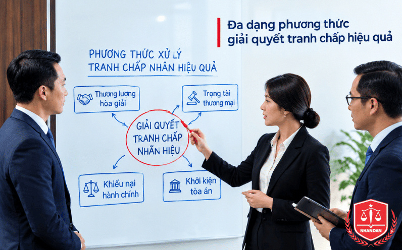 Dịch Vụ Giải Quyết Tranh Chấp Nhãn Hiệu Uy Tín Và Hiệu Quả 4 Đội ngũ luật sư và doanh nghiệp cân nhắc kỹ lưỡng các phương án thực thi quyền sở hữu công nghiệp.