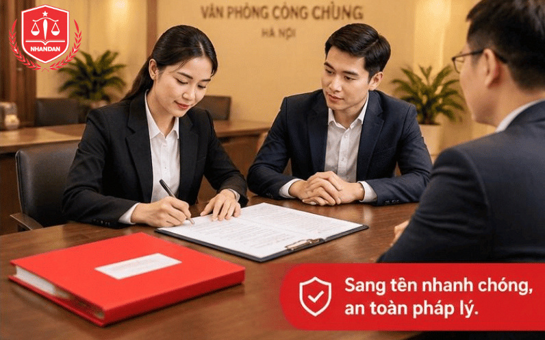 Dịch Vụ Làm Sổ Đỏ Trọn Gói Tại Hà Nội Nhanh Chóng Đúng Luật 5 Quy trình công chứng và đăng ký biến động đất đai được thực hiện đúng thời hạn quy định. (Ảnh minh họa)