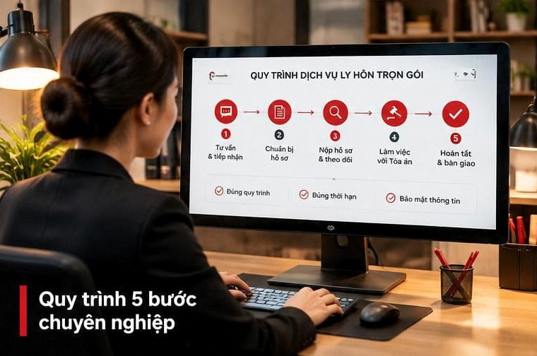 Quy trình 5 bước khép kín giúp kiểm soát chặt chẽ tiến độ giải quyết vụ việc cho khách hàng tại Tòa án.