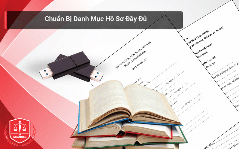 Bộ hồ sơ chuẩn hóa bao gồm tờ khai, bản sao tác phẩm và các văn bản chứng minh quyền chủ sở hữu hợp pháp.(Ảnh minh họa)