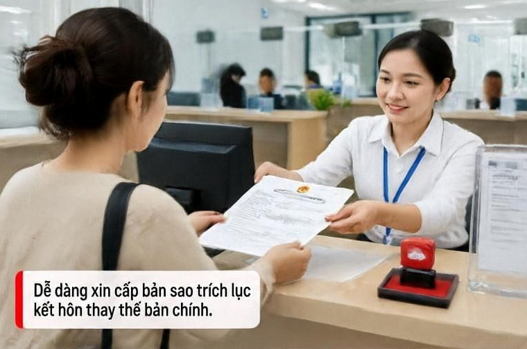 Cá nhân có thể xin cấp bản sao trích lục kết hôn nhanh chóng tại cơ quan hộ tịch khi mất bản chính.(Ảnh minh họa)