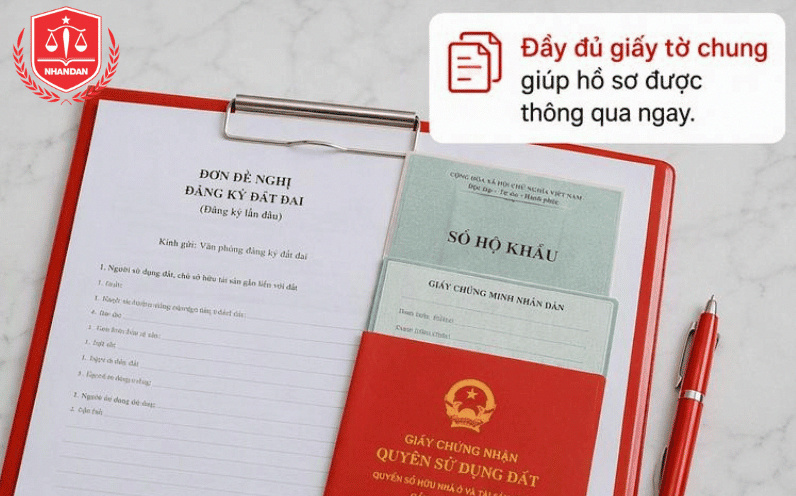 Các giấy tờ nhân thân và đơn đề nghị theo mẫu mới là thành phần không thể thiếu trong mọi bộ hồ sơ cấp sổ đỏ lần đầu.(Ảnh minh họa)