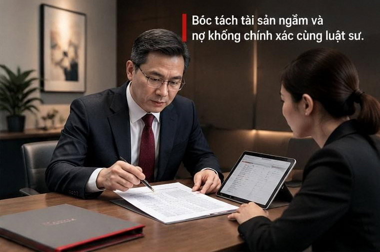 Xác minh và bóc tách tài sản chung phức tạp đòi hỏi nghiệp vụ chuyên sâu.