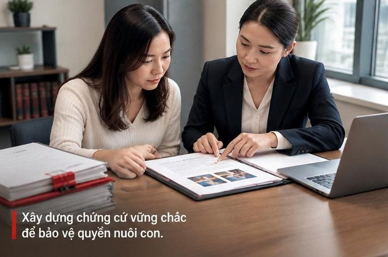 Luật sư đồng hành giúp thân chủ chuẩn bị đầy đủ tiêu chí giành quyền nuôi con.