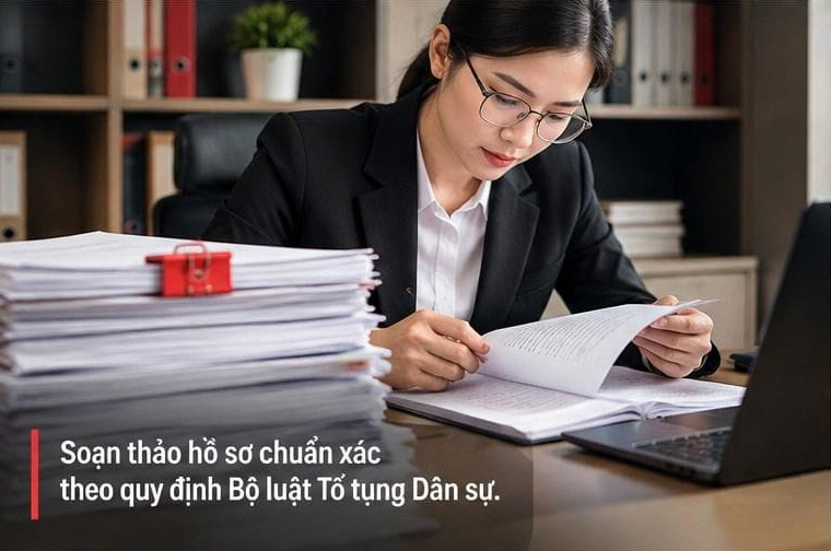 Phí Luật Sư Giải Quyết Tranh Chấp Quyền Nuôi Con Cập Nhật 2026 4 Hồ sơ khởi kiện đáp ứng đúng quy định pháp luật giúp đẩy nhanh tiến độ thụ lý vụ án.