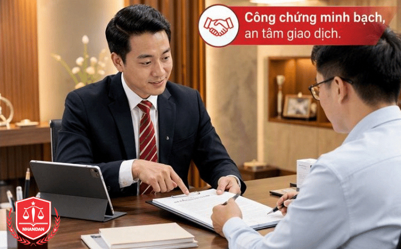 Việc lập và công chứng hợp đồng chuyển nhượng tại tổ chức hành nghề công chứng là căn cứ pháp lý bắt buộc.