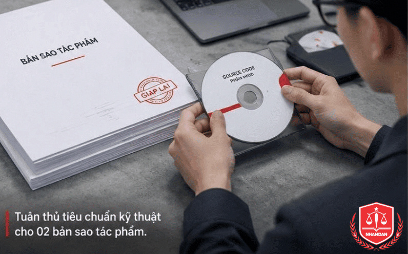 Hướng Dẫn Thủ Tục Hồ Sơ Đăng Ký Bản Quyền Tác Giả 2026 4 Hai bản sao tác phẩm được chuẩn bị đúng quy cách kỹ thuật theo quy định pháp luật.(Ảnh minh họa)