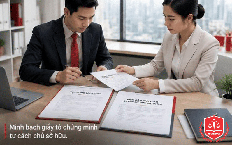 Hướng Dẫn Thủ Tục Hồ Sơ Đăng Ký Bản Quyền Tác Giả 2026 5 Rà soát hợp đồng và văn bản chứng minh tư cách chủ sở hữu tác phẩm tại doanh nghiệp. (Ảnh mang tính chất minh họa)