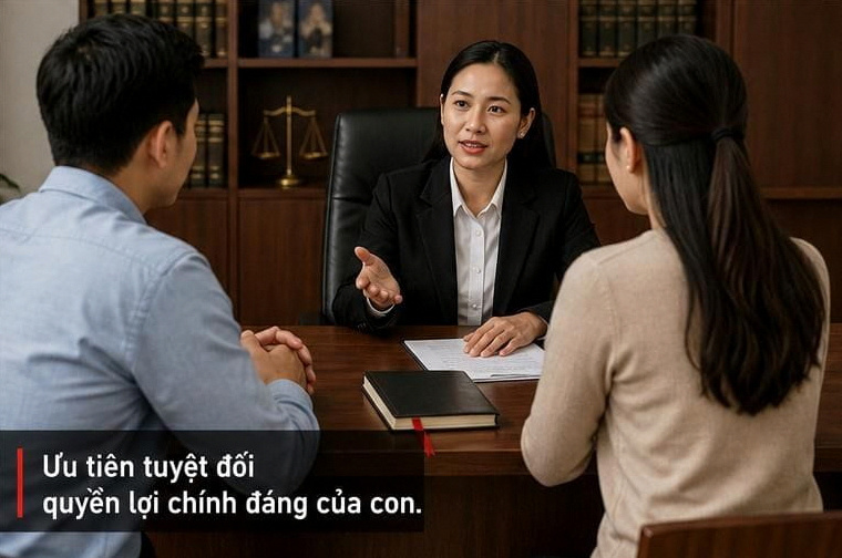 Thỏa thuận nuôi con phải căn cứ vào quyền lợi mọi mặt của con chưa thành niên.