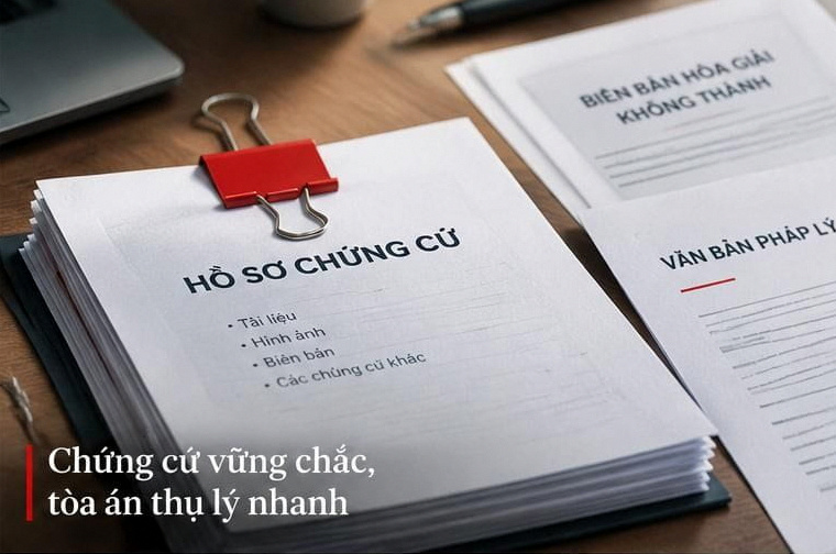 Hệ thống chứng cứ hợp pháp là điều kiện tiên quyết để Tòa án thụ lý vụ án ly hôn đơn phương.(Ảnh minh họa)