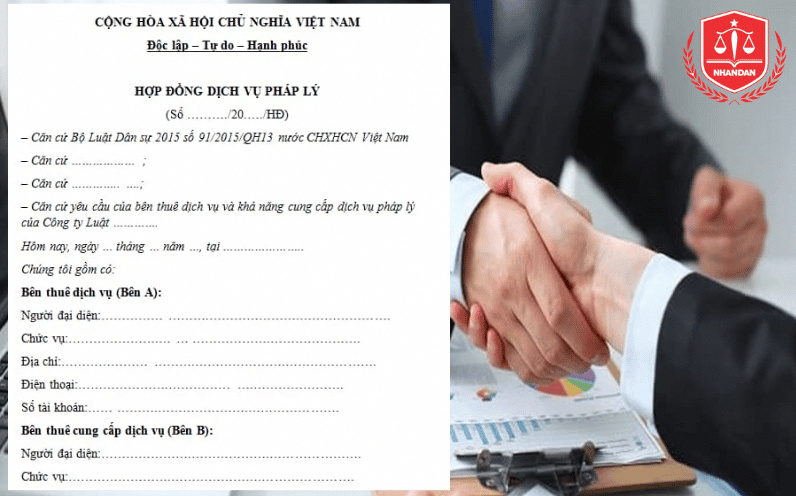 Mẫu hợp đồng dịch vụ pháp lý.